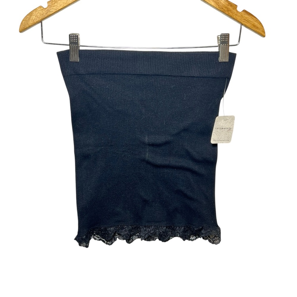 NWT Intimately Free People Black Ribbed Spandex Skirt